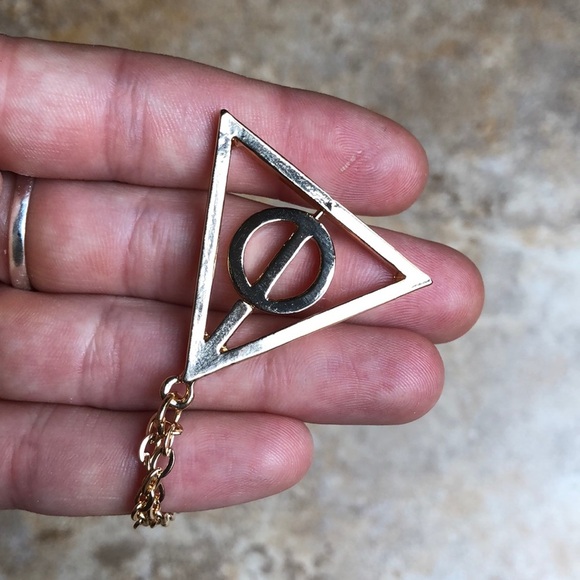 Harry potter deathly hollows gold necklace - Picture 4 of 4